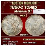 1880-o Morgan Dollar Toned $1 ms64+ SEGS