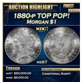1880-p Morgan Dollar TOP POP! $1 ms67 SEGS