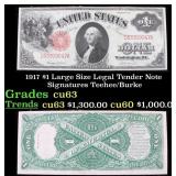 1891 $1 Treasury Note Edwin M Stanton Grades Selec