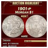 1901-p Morgan Dollar $1 ms62 USCG