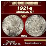 1921-s Morgan Dollar $1 Grades ms65