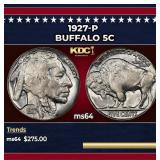 1927-p Buffalo Nickel 5c Grades ms64