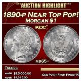 1890-p Morgan Dollar Near Top Pop! $1 ms65+ SEGS