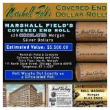 MARSHALL FIELDS RARE Circ BLUE Lvl 20 Coin Morgan
