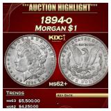 1894-o Morgan Dollar $1 ms62+ USCG
