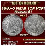 1887-o Morgan Dollar Near Top Pop! $1 ms65+ SEGS