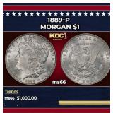 1889-p Morgan Dollar $1 ms66 SEGS