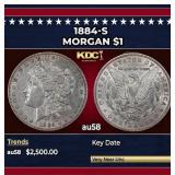 1884-s Morgan Dollar $1 au58 USCG