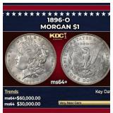 1896-o Morgan Dollar $1 ms64+ SEGS