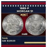 1889-p Morgan Dollar $1 ms66 SEGS