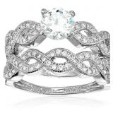 Sterling Silver 6mm Round Cut Round Cut Infinity E