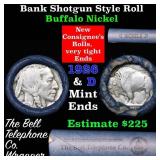 Buffalo Nickel Shotgun Roll in Old Bank Style 