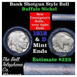 Buffalo Nickel Shotgun Roll in Old Bank Style 