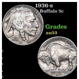 1936-s Buffalo 5c Grades Select AU