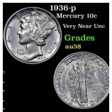 1936-p Mercury 10c Grades Choice AU/BU Slider