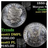 1886-p Morgan $1 Grades Select Unc DMPL