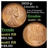 1910-p Lincoln 1c Grades Select+ Unc RB
