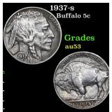 1937-s Buffalo 5c Grades Select AU
