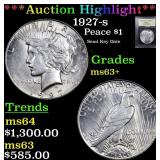 *Highlight* 1927-s Peace $1 Graded Select+ Unc