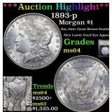 *Highlight* 1893-p Morgan $1 Graded Choice Unc