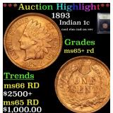 *Highlight* 1893 Indian 1c Graded Gem+ Unc RD