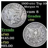 1900-o/cc Top 100 Morgan $1 Grades vf++