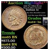 *Highlight* 1886 Ty I Mint Error Struck Thru Greas