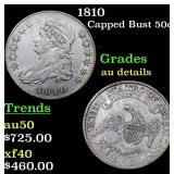 1810 Capped Bust 50c Grades AU Details