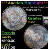 *Highlight* 1884-o/o Rainbow Toned Vam 3 Morgan $1
