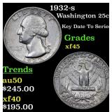 1932-s Washington 25c Grades xf+