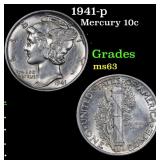 1941-p Mercury 10c Grades Select Unc