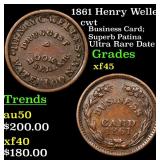 1861 Henry Welles cwt Grades xf+