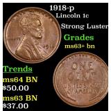 1918-p Lincoln 1c Grades Select+ Unc BN