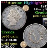 *Highlight* 1912 Liberty 5c Graded GEM+ Proof Came
