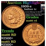 *Highlight* 1909-s Indian 1c Graded GEM+ Unc RD
