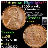 *Highlight* 1909-s vdb Lincoln 1c Graded Choice AU