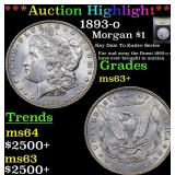 *Highlight* 1893-o Morgan $1 Graded Select+ Unc