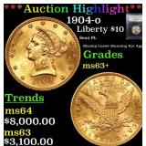 *Highlight* 1904-o Liberty $10 Graded Select+ Unc