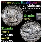 *Highlight* 1921 Alabama Old Commem 50c Graded Sel