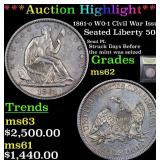 *Highlight* 1861-o W0-1 Civil War Issue Seated Lib