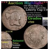 *Highlight* 1797 Plain Edge C-2, B-2c Talbot Overs