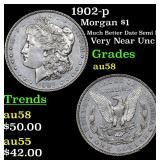 1902-p Morgan $1 Grades Choice AU/BU Slider