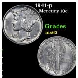 1941-p Mercury 10c Grades Select Unc