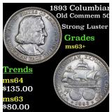 1893 Columbian Old Commem 50c Grades Select+ Unc