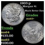 1903-p Morgan $1 Grades Select+ Unc