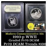 1991-1995-p WWII Modern Commem Half Dollar 50c Gra