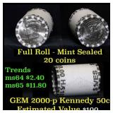 2000-p $10 Bank Rolled Kennedy Half Dollar Shotgun