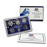 2008 United States Mint Proof Quarters Set - 5 Pie