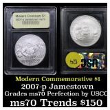 2007-p Jamestown Modern Commem Dollar $1 Graded ms