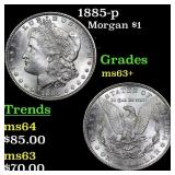 1885-p Morgan Dollar $1 Grades Select+ Unc